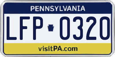 PA license plate LFP0320