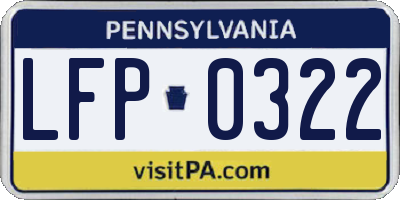 PA license plate LFP0322