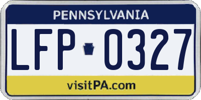 PA license plate LFP0327