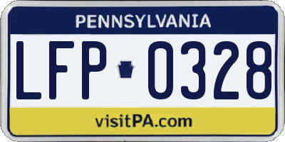 PA license plate LFP0328