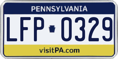 PA license plate LFP0329