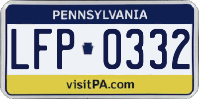 PA license plate LFP0332