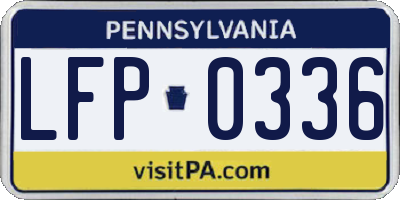 PA license plate LFP0336