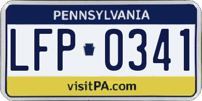 PA license plate LFP0341