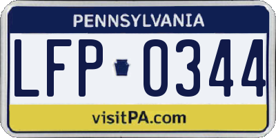 PA license plate LFP0344