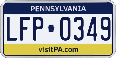 PA license plate LFP0349