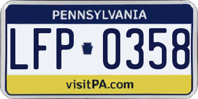 PA license plate LFP0358