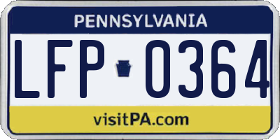 PA license plate LFP0364