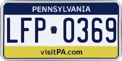 PA license plate LFP0369