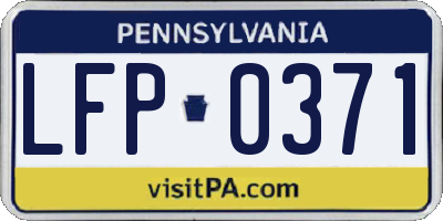 PA license plate LFP0371