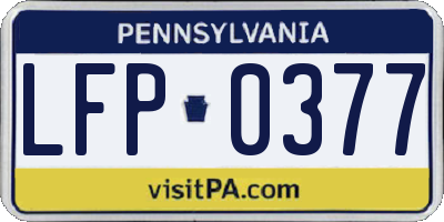PA license plate LFP0377
