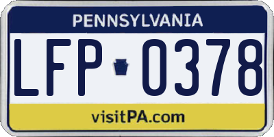 PA license plate LFP0378
