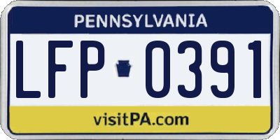 PA license plate LFP0391