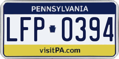 PA license plate LFP0394