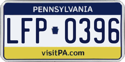 PA license plate LFP0396