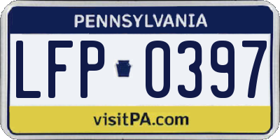 PA license plate LFP0397