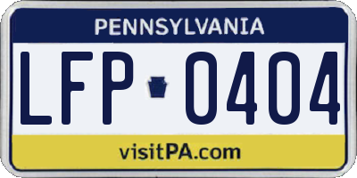 PA license plate LFP0404