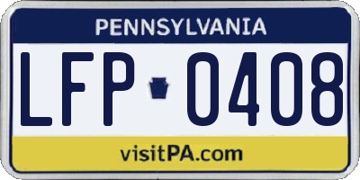 PA license plate LFP0408