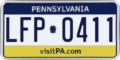 PA license plate LFP0411