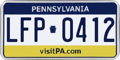 PA license plate LFP0412