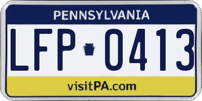 PA license plate LFP0413