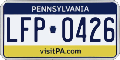 PA license plate LFP0426