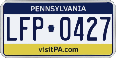 PA license plate LFP0427