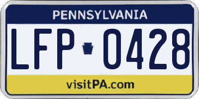 PA license plate LFP0428