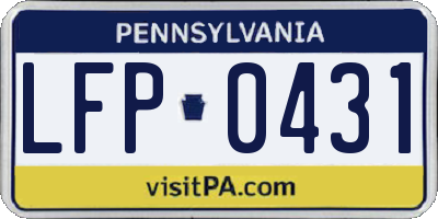 PA license plate LFP0431