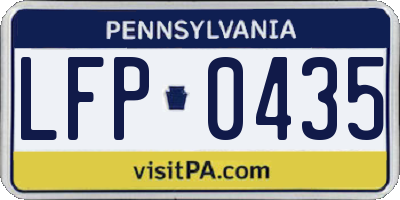PA license plate LFP0435