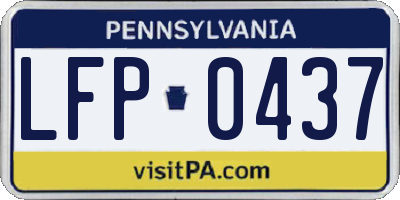 PA license plate LFP0437