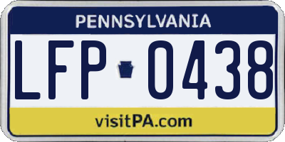 PA license plate LFP0438