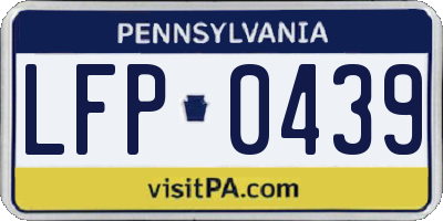 PA license plate LFP0439