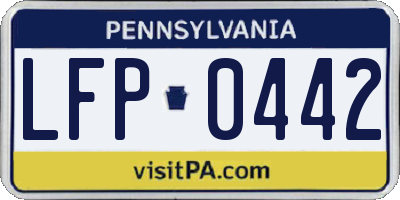 PA license plate LFP0442