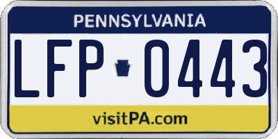PA license plate LFP0443