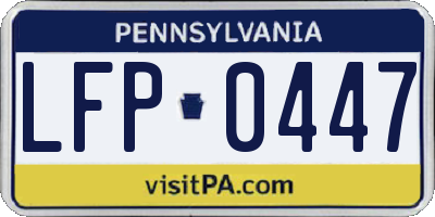 PA license plate LFP0447