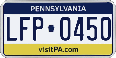PA license plate LFP0450