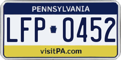 PA license plate LFP0452