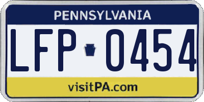 PA license plate LFP0454
