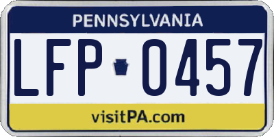 PA license plate LFP0457