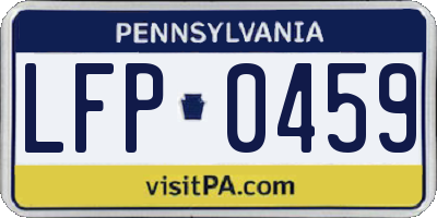 PA license plate LFP0459