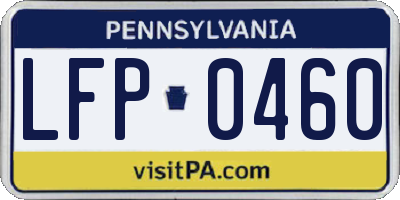 PA license plate LFP0460