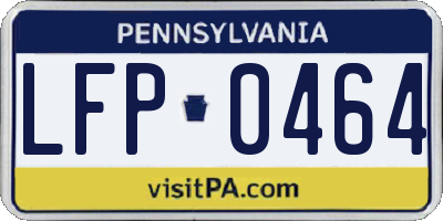 PA license plate LFP0464