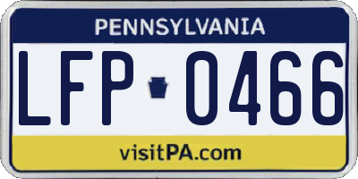 PA license plate LFP0466