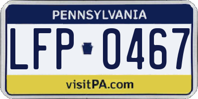 PA license plate LFP0467