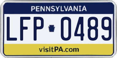 PA license plate LFP0489