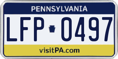 PA license plate LFP0497
