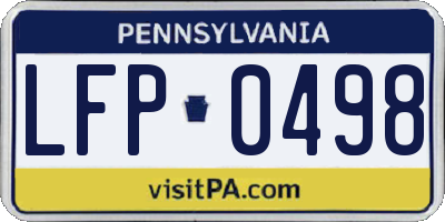 PA license plate LFP0498