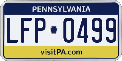 PA license plate LFP0499