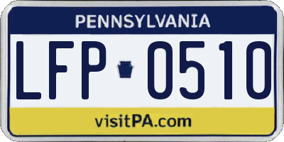PA license plate LFP0510